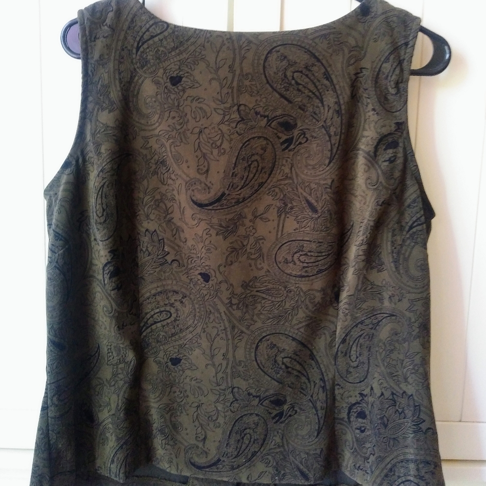 NWOT Sag Harbor Sleeveless Paisley Top (14)